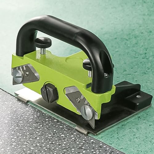 Laminatschneider PVC-Bodenschneider, Trimmwerkzeug aus Aluminiumlegierung for PVC-Kunststoff mit Einstellknopf for Klingentiefe und -abstand, Fugenmesser for Bodenleim, for Büro, Fabrik von XGHDPBM