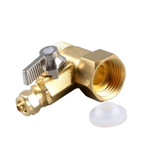 1/2" Female/Male thread 3/8“ tube Brass Ball Valve RO Water Purifier Garden Water Tap Connector Hardware Accessories von XGINERFEX