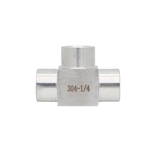 1/8" NPT Female-Female-Female Tee 3 Ways 304 Stainless Steel Pipe Fitting Connector Splitter Block von XGINERFEX