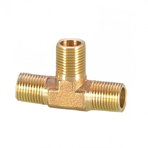 1PCS 1/8" BSP Male Tee 3 Ways Splitter Brass Pipe Fitting Water Gas Oil DN6 Home Garden von XGINERFEX