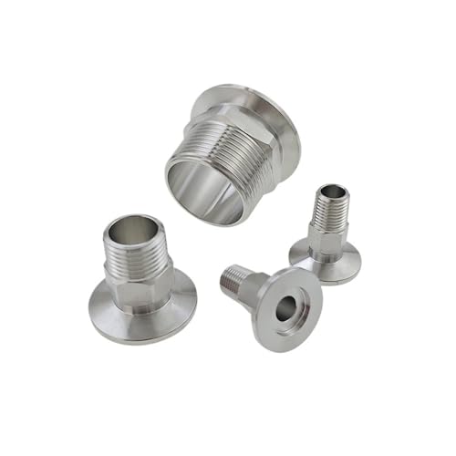 1pc 1/2" BSPT Male Thread KF25 Vacuum Stainless Steel Flange Pipe Hex Pipe Fitting von XGINERFEX