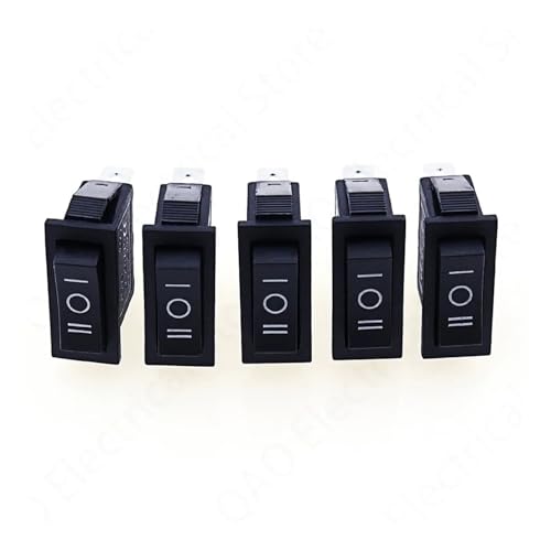 5 pcs x AC 15A 250V /20A 125V 3 Pin SPDT KCD3 ON-OFF-ON Position BLACK Boat Rocker Switch 5 pcs x AC 15A 250V /20A 125V 3 Pin SPDT KCD3 ON-OFF-ON Position BLACK Boat Rocker Switch von XGINERFEX