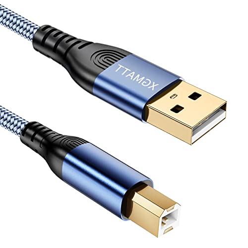 USB-Druckerkabel 6M,USB A auf USB B Drucker Kabel, USB 2.0 Typ B Kabel,Hochgeschwindigkeits-Scanner, kompatibel mit Lexmark, Dell, HP, Canon, Epson, Xerox, Brother, DAC und mehr, Blau von XGMATT