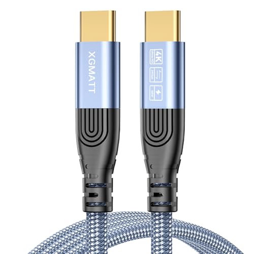 XGMATT USB C Kabel auf USB C 2M, USB 3.2 Gen2 × 2 Typ C ladekabel, 20 Gbps Datenübertragung, 100W 20V/5A Schnellladekabel,4K @@ 60Hz Videoübertragung für Laptop, Mobiltelefon, Monitor, Geräte von XGMATT