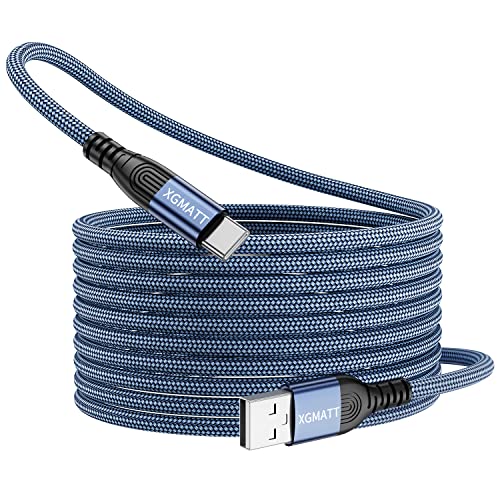 XGMATT Extra Lang USB C Kable 6M,USB C Ladekabel Nylon Geflochtenes PS5 Controller Ladekabel USB Typ C Kable für Samsung Galaxy S22 S21 S20 S10 S9 S8 Note 10 9 8,PS5, HUAWEI P30 P20,LG V30 V20,Blau von XGMATT