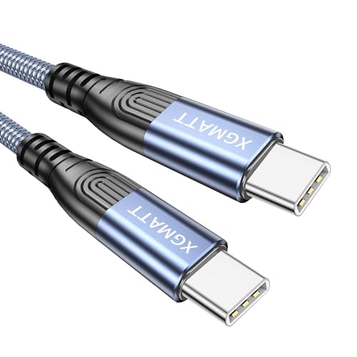 XGMATT USB C auf USB C Kabel 1M,10 Gbps Datenübertragung,USB 3.1 C auf Typ C ladekabel,60W 20V/3.1A Schnellladekabel,für Laptop, Mobiltelefon, Monitor, USB-C-Geräte,Blau von XGMATT