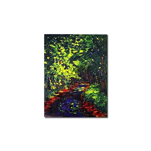 XGMDZRT Berühmte Wandkunst-Gemälde-Reproduktion: Waldstraße. Emil Nolde Kunstwerk Poster. Druck auf Leinwand. Deko-Bild für Wohnzimmer, 40x50cm nur Leinwand von XGMDZRT