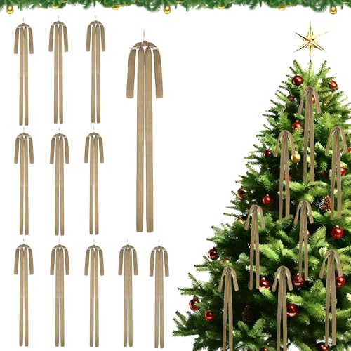 XGOPTS 12 Stück Rote Schleifen Weihnachten Weihnachtsbaum Schleifen Weihnachtsschleifen Samt Weihnachtsbaumschmuck Party Deko für Weihnachten Urlaub Hochzeit Feierlichkeiten von XGOPTS