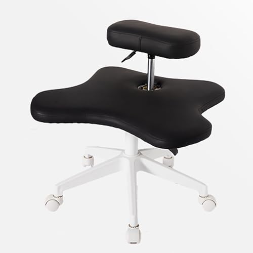 XGQXZWC Kniestuhll mit Gekreuzten Beinen und Rädern, Kneeling Chair, Bürostuhl für Den Schreibtisch, Flexibles Design, Höhenverstellbar, für Büro, zu Hause und Yoga-Enthusiasten, Meditationsfanatiker von XGQXZWC