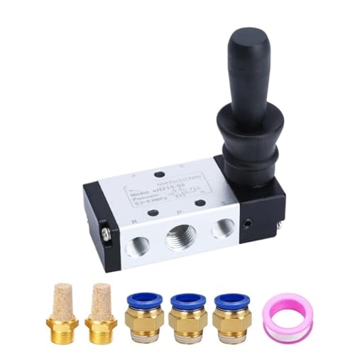 4H210-08 5/2 Way Hand Lever Operated Control Pneumatic Manual Valve With Muffler Silencer and Quick Fitting Select(Only 4H210-08) von XGUZRVGNV