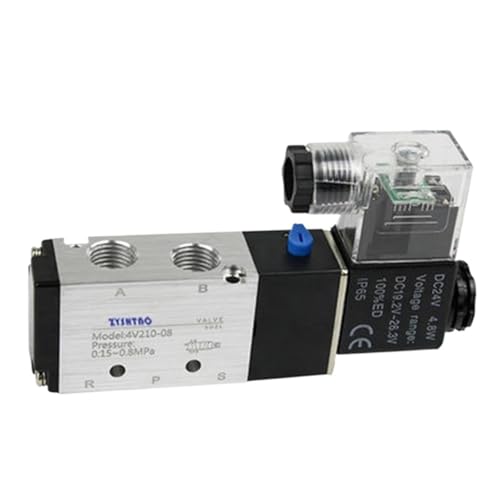 4v210-08 Pneumatic Electric Solenoid Valve 5 Way 2 Position Control Air Gas Magnetic 4V210-08 DC12V DC24V AC220V AC110V(4V210-08 AC110V,With 12mm) von XGUZRVGNV