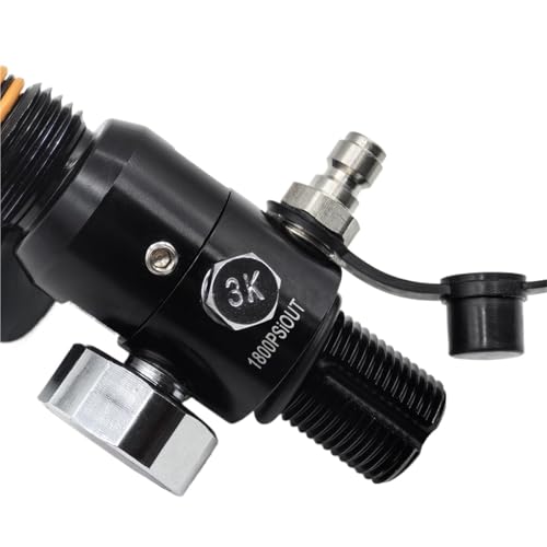 HPA 4500psi Cylinder Air Tank Regulator Valve Mountain Double O-Ring Design Thread M18*1.5 or 5/8-18UNF Output 800psi to 3000psi(M18 800psi) von XGUZRVGNV