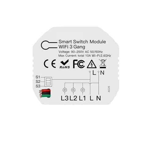 Lichtdimmermodul/Schaltermodul Fernbedienung 1/2-Wege 1/2(Wifi 3 Gang Switch) von XGUZRVGNV