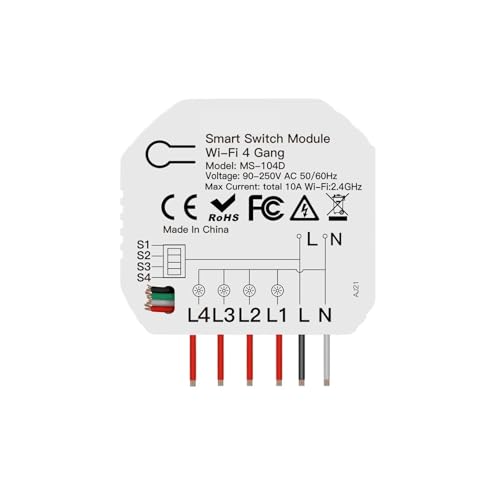 Lichtdimmermodul/Schaltermodul Fernbedienung 1/2-Wege 1/2(Wifi 4 Gang Switch) von XGUZRVGNV