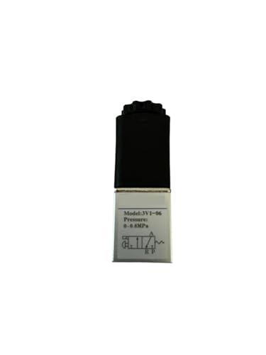 Luftmagnetventile 3V1-06 2 Positionen 3 Anschlüsse 1/8 Zoll Normalerweise geschlossenes pneumatisches Steuerventil DC12V DC24V AC110V AC220V(Transparent,DC12V) von XGUZRVGNV