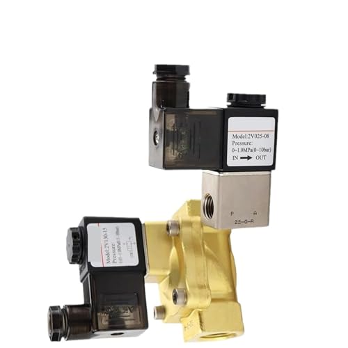 Solenoid Valve 2V Series 2V025-06 08A 2V130-10 2V130-15B Two-position Three-way Valve(2V02506B DC24V 1 min) von XGUZRVGNV