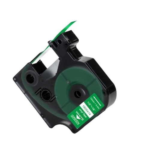 12mm Bandvergleich mit Etikett 18438 18441 1805435 1805243 1805414 Kompatibel mit 4200 5200 Modelle 18444 18432 18435(White on Green) von XGdEKA
