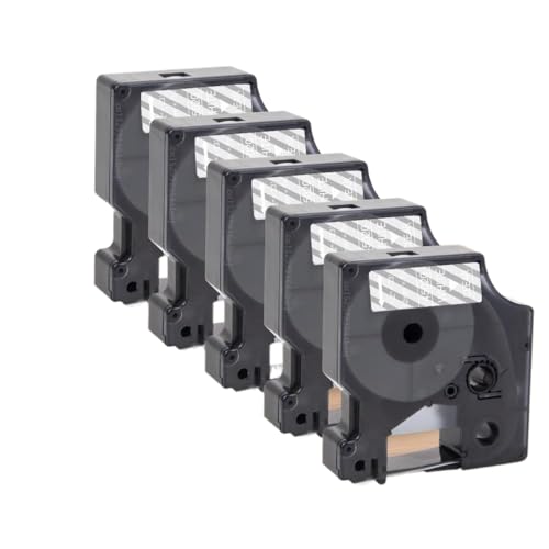 XGdEKA 10pcs 12mm D1 Tape 45013 45010 45018 45024 kompatibles Etikettband Kompatibel mit Labelmanager 160 280 und ähnliche Etikettenhersteller Colorpop(5PK White on Clear) von XGdEKA