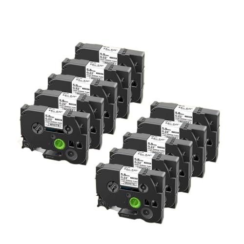 XGdEKA 10pk Wärmeschreinrohrbänder 6mm 9mm kompatibel mit HSE-211(White-6mm) von XGdEKA
