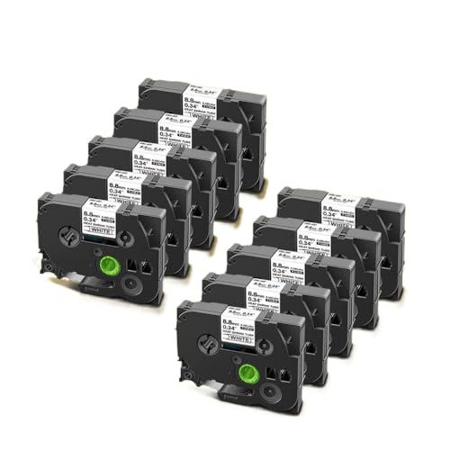 XGdEKA 10pk Wärmeschreinrohrbänder 6mm 9mm kompatibel mit HSE-211(White-9mm) von XGdEKA