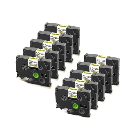 XGdEKA 10pk Wärmeschreinrohrbänder 6mm 9mm kompatibel mit HSE-211(Yellow-12mm) von XGdEKA