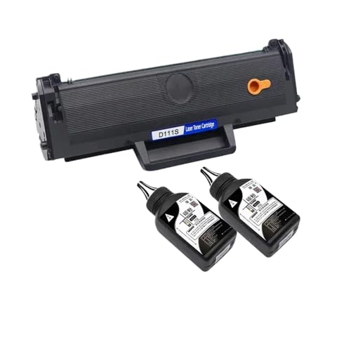 XGdEKA 1pc Schwarz Toner Patrone MLT-D111S D111S 111S D111 Kompatibler Austausch Kompatibel mit M2020 M2020W M2021 M2022 M2022W M2070 M2027W M2027F-Druckermodelle(1 Pc and 2 Bottle) von XGdEKA