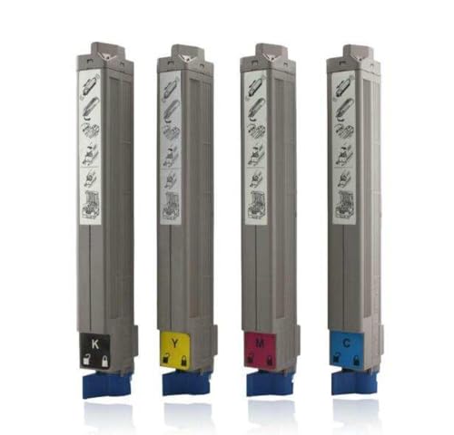 XGdEKA 4 Pack kompatible Tonerpatrone Kompatibel mit 9650 9850 9600 9800 C9600 C9800 C9650 C9850 C9800N C9600H(42918913-16) von XGdEKA