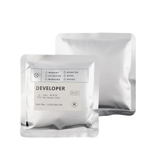 XGdEKA 4PCS DV311 DV-311 Compatible Developer Powder 210G A0XV03D zur Verwendung mit C220 C280 C360-Entwicklereinheiten(4pcs Black 210g) von XGdEKA
