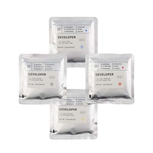 XGdEKA 4PCS DV311 DV-311 Compatible Developer Powder 210G A0XV03D zur Verwendung mit C220 C280 C360-Entwicklereinheiten(4pcs CMYK) von XGdEKA