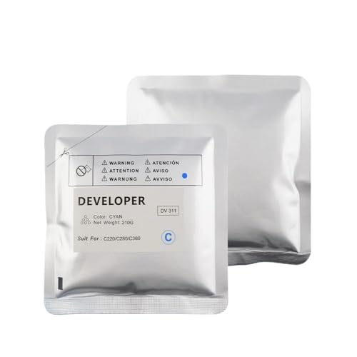 XGdEKA 4PCS DV311 DV-311 Compatible Developer Powder 210G A0XV03D zur Verwendung mit C220 C280 C360-Entwicklereinheiten(4pcs Cyan 210g) von XGdEKA