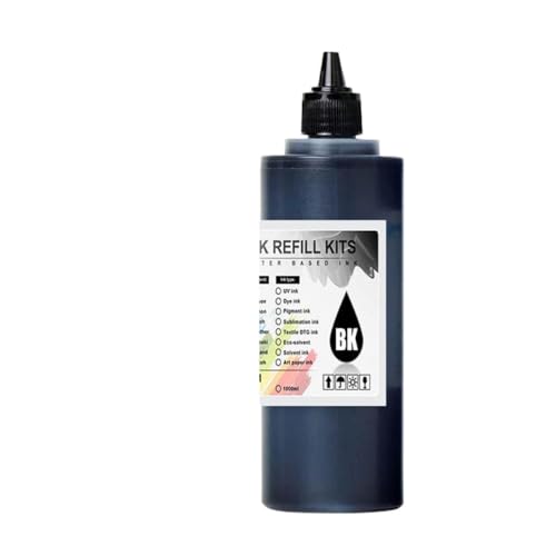 XGdEKA 500 ml Flaschen nachfüllte Tinte Pigment Tinte kompatibel mit C17590 C20590 M21000 C20600 C20750 C21000 Printer -Tinten -Nachfüllkit(1PC-Black) von XGdEKA