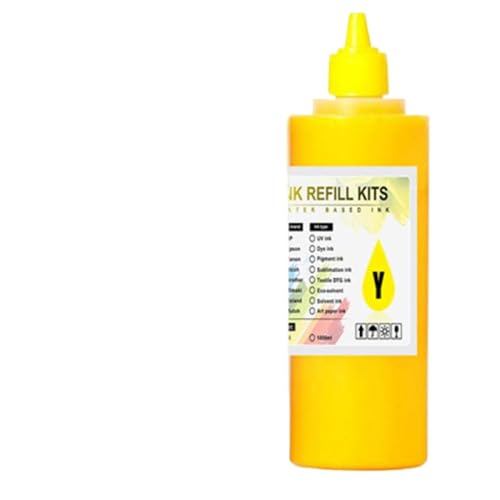 XGdEKA 500 ml Flaschen nachfüllte Tinte Pigment Tinte kompatibel mit C17590 C20590 M21000 C20600 C20750 C21000 Printer -Tinten -Nachfüllkit(1PC-Yellow) von XGdEKA