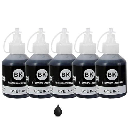XGdEKA 5pcs Refill Ink Kit kompatibel mit DCP-T220 DCP-T226 DCP-T300 DCP-T310 DCP-T420W DCP-T425W DCP-T426W DCP-T428W DCP-T500W Printer(5BK) von XGdEKA