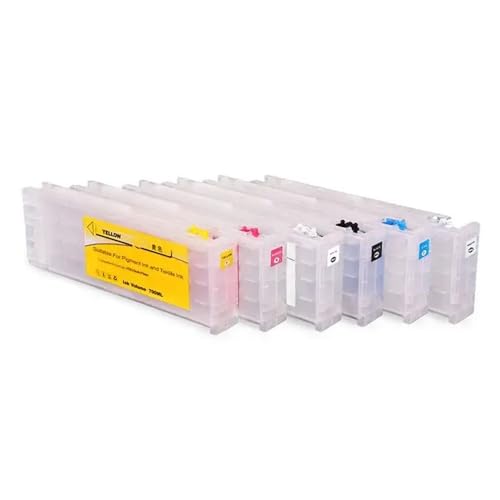 XGdEKA 6Color 700ml T7251 T725A Nachfüllbare Leere Patronen mit EPN F2000 F2100 F2130 F2140 F2150 F2160 -Drucker enthalten Chips(6PCS 1K 1C 1M 1Y 2WT) von XGdEKA