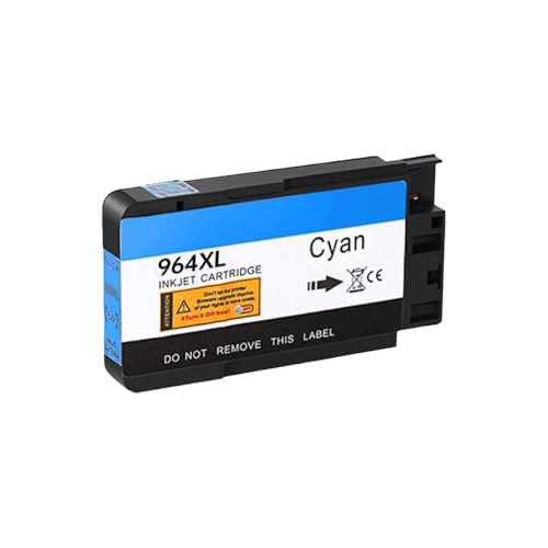 XGdEKA 964 964XL Tintenpatrone kompatibel mit OfficeJet Pro 9010 9015 9019 9020 9025 Drucker Arbeiten mit 964xL 964 964 XL -Modelle(1PC Cyan) von XGdEKA