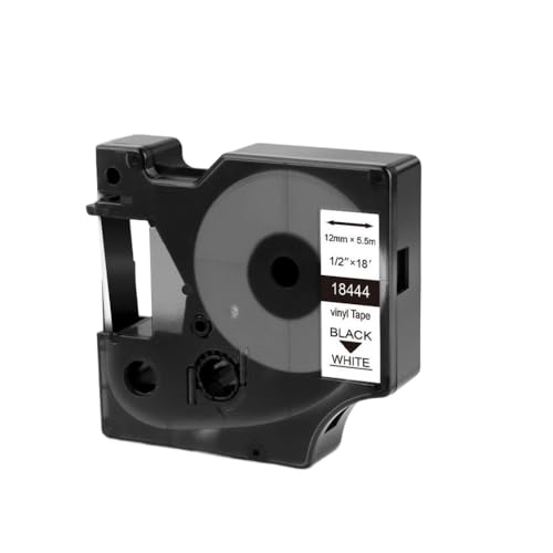 XGdEKA 9mm 12mm 19mm 24mm 18431 18443 18432 18444 18433 18445 1805431 kompatible Etiketten Kompatibel mit Druckermodelle 4200 5000 5200 6000(Black on White) von XGdEKA