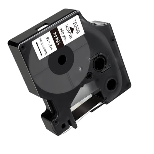 XGdEKA D1 12mm 5m schwarz auf weißes Etikettbandkompatibel mit 5200 Drucker 6000 4200 5000 Etikettsmaschine 18444 von XGdEKA