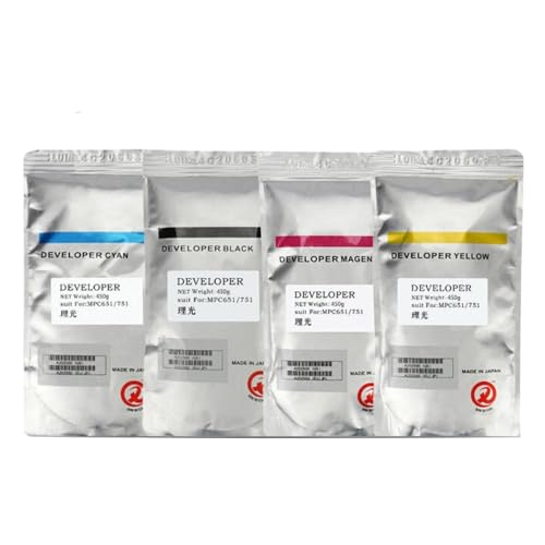 XGdEKA Entwicklerpulver 450G 650G kompatibel mit Pro C651 C751 MP C8002 C6502 C5110 C5100 C7100 C7501 C6501 C9100 C9110 Modelle D074-9640(K 450g) von XGdEKA