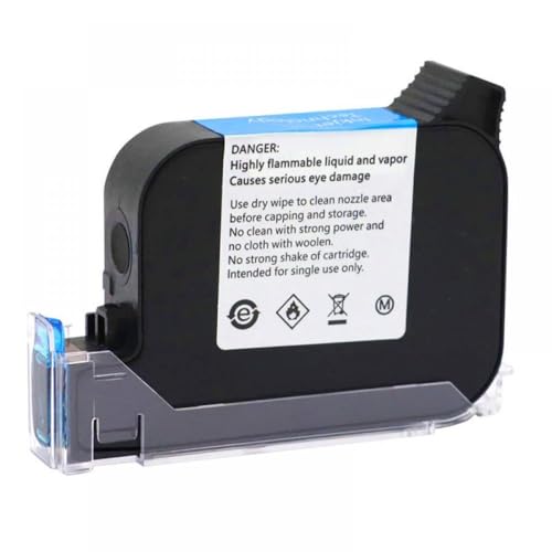 XGdEKA JS12 600DPI Handheld -Tintenstrahldrucker mit schneller trockener Öko -Lösungsmittel -Tinte 12. 7 mm Druckhöhe kompatibel mit bunten Tintenpatronen eine Ebene Leistung(JS12-Black-1pcs) von XGdEKA
