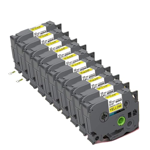 XGdEKA Kompatible Identifikation Yellow Band TZ 10pk 12mm TZFX631 Flexible Etikettklebeband funktioniert mit dem Etikettenhersteller TZ-FX631 XGdEKA Kompatible Identifikation Yellow Band TZ 10pk 12mm TZFX631 Flexible Etikettklebeband funktioniert mit dem Etikettenhersteller TZ-FX631 von XGdEKA