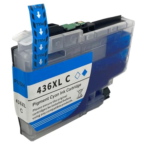 XGdEKA Kompatible Tintenkartusche LC436 LC436XL Kompatibel mit Drucker MFC-J4340DW J4440DW J4540DW J5855DW J5955DW J6555DW J6955DW J6957DW Ersatzpartier Patterdien(C 1PC) von XGdEKA