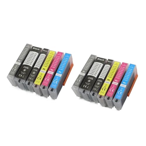 XGdEKA Kompatible Tintenpatrone PGI-25xl CLI-251XL Kompatibel mit Drucker 7220 IX6720 IX6820 MX922 MX722 MG6420 MG5520 MG5620 MG6620 MG5420 MG6320(6color 2set) von XGdEKA