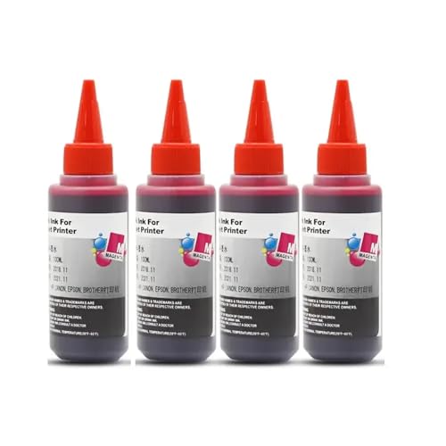XGdEKA Kompatible Tintenpatronen -Refill -Kits Kompatibel mit MG2540 MG2540S 2540 2540S MG3640S MG5740 Drucker Arbeiten mit PG445 445 CL446 Tinte(4 red - 100ML) von XGdEKA
