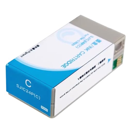 XGdEKA Kompatible Tintenpatronen-SJIC24P Kompatibel mit die Version des Etikettendruckers TM-C3520 funktioniert mit C3520 Pigment Ink SJIC24p(SJIC24P-C) von XGdEKA