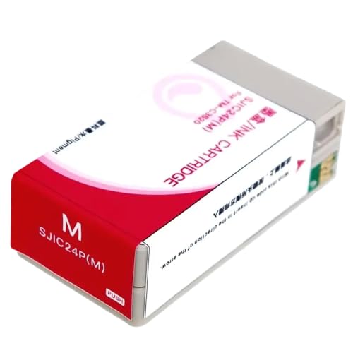 XGdEKA Kompatible Tintenpatronen-SJIC24P Kompatibel mit die Version des Etikettendruckers TM-C3520 funktioniert mit C3520 Pigment Ink SJIC24p(SJIC24P-M) von XGdEKA