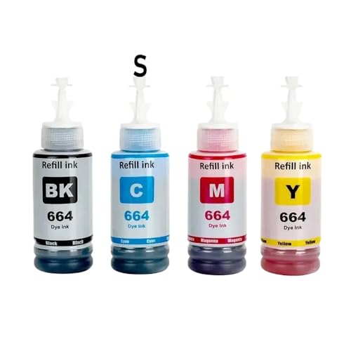 XGdEKA Nachfüllfarbenink T664 664 Kompatibel mit kompatible Drucker mit ECO Tank L210 L220 L360 L380 L355 L365 L310 L130 L110 L350 L1300 L1455 Modelle nachfüllbare Tintenflasche nachfüllbar von XGdEKA