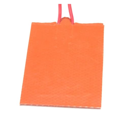XHAJCSJWGD 12V DC 40x50mm 8W Rectangle Flexible Silicon Heater Pad for Oil Tank Electrical Wires von XHAJCSJWGD
