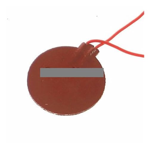XHAJCSJWGD 24V DC 220mm 240W Round Flexible Silicon Heater Pad for Oil Tank Electrical Wires von XHAJCSJWGD