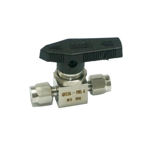 XHAJCSJWGD Fit for 3mm O/D Tube 304 Stainless Steel Compression Fitting Shut Off Ball Valve 915 PSI Q91SA PN 6.4 XHAJCSJWGD Fit for 3mm O/D Tube 304 Stainless Steel Compression Fitting Shut Off Ball Valve 915 PSI Q91SA PN 6.4 von XHAJCSJWGD