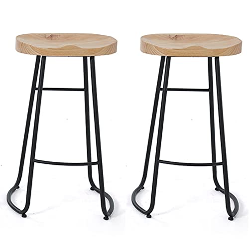 XHALERY 2er Set Barhocker Frühstück Esszimmerstühle Lounge Barhocker Holzstühle Küchentheke Höhe Hocker Persönlichkeit Barstühle mit Fußstütze Eisen Kunst Beine XHALERY 2er Set Barhocker Frühstück Esszimmerstühle Lounge Barhocker Holzstühle Küchentheke Höhe Hocker Persönlichkeit Barstühle mit Fußstütze Eisen Kunst Beine von XHALERY